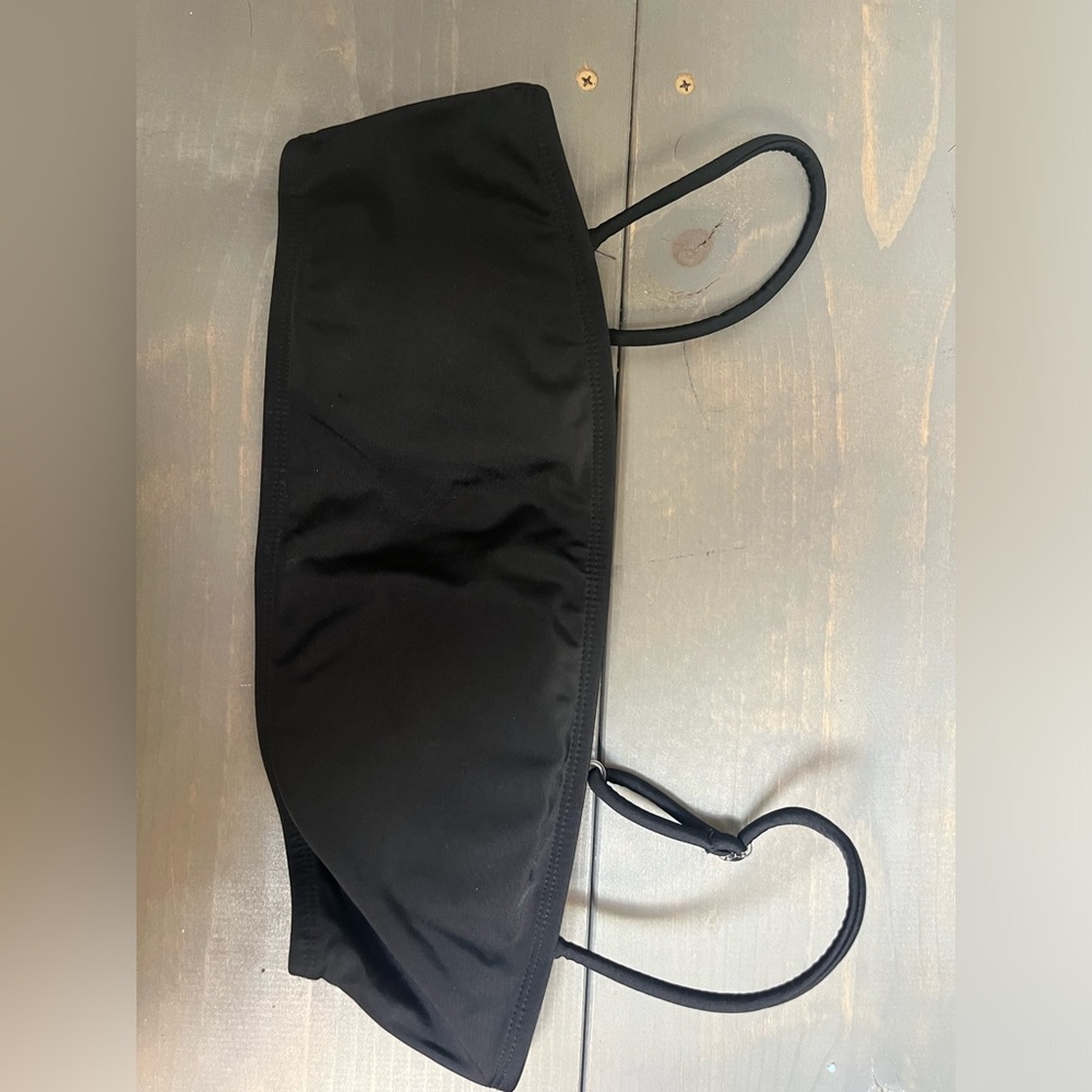 black bathing suit top